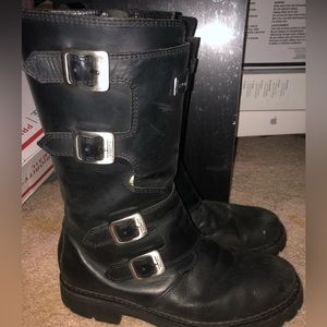 HUNTER AMAZONAS Boots with Buckles. Size 8
